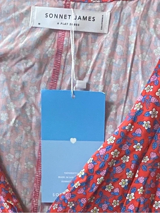 Sonnet James NWT Floral Play Dress - Coastal Grandmother Chic - M - Picture 5 of 7